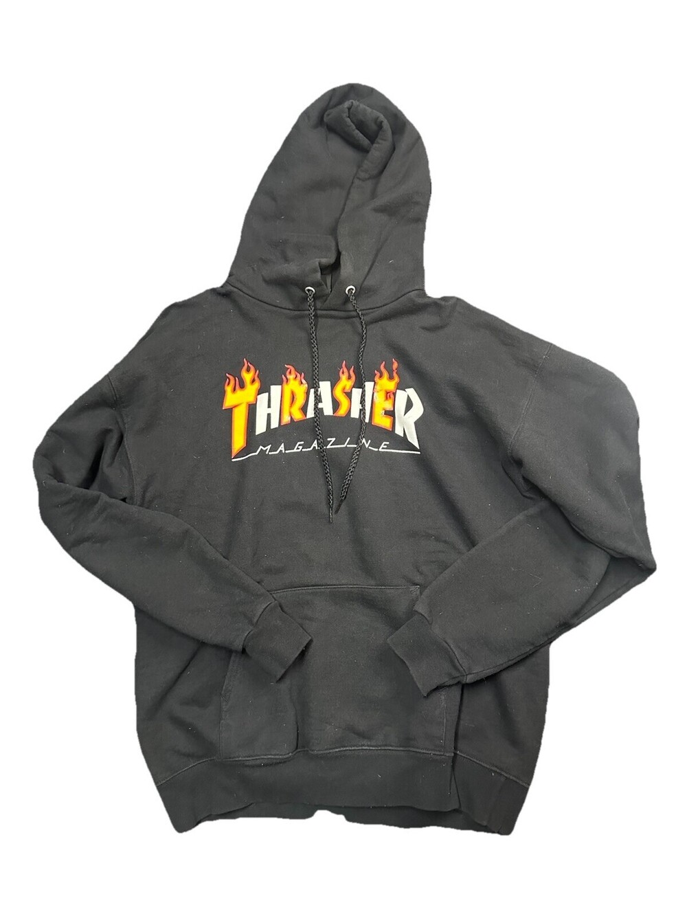 Vintage 2000s Thrasher Magazine Flame Logo Hoodie Jim Phillips Skateboarding M